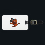 Energetic dachshund dumbbell comic motivation bagagebricka<br><div class="desc">Energetic dachshund dumbbell comic motivation</div>