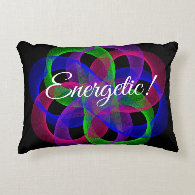 Energetic Double Loop Geometric Accent Pillow Prydnadskudde (Framsidan)