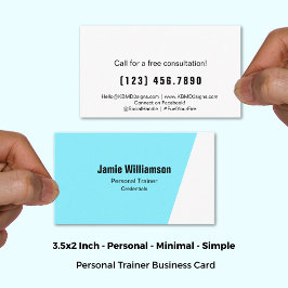 Energetic Electric Blue Personal Trainer Visitkort