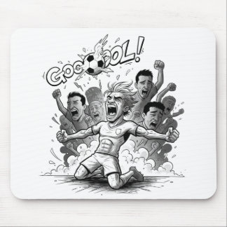 Energetic Football Goal Celebration Mouse Pad Musmatta