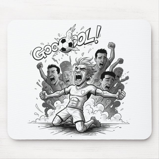 Energetic Football Goal Celebration Mouse Pad Musmatta (Framsidan)