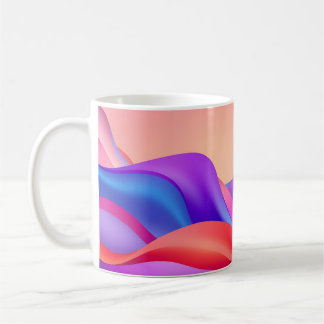 Energetic Gradient Waves Mug-Colorful Abstract Mug Kaffemugg