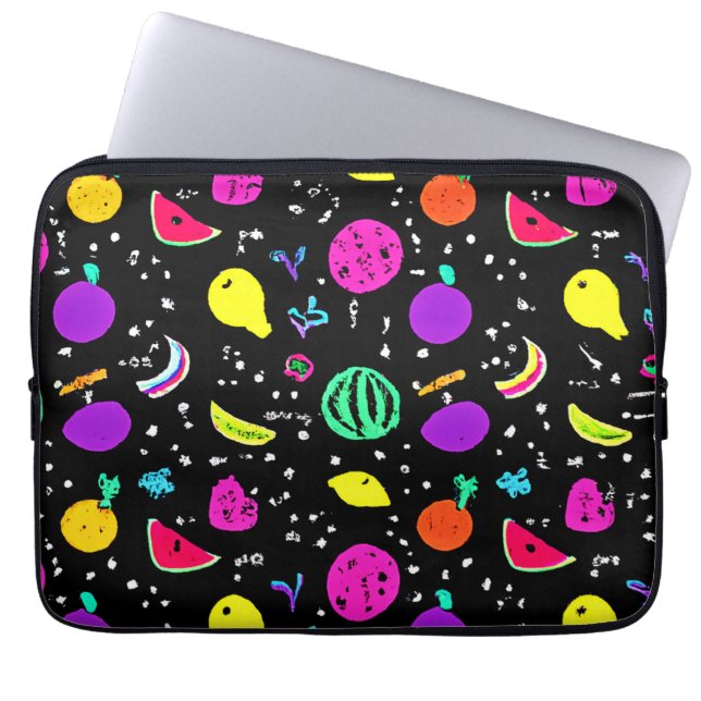 Energetic Neon Fruit Dance Laptop Fodral (Framsidan)