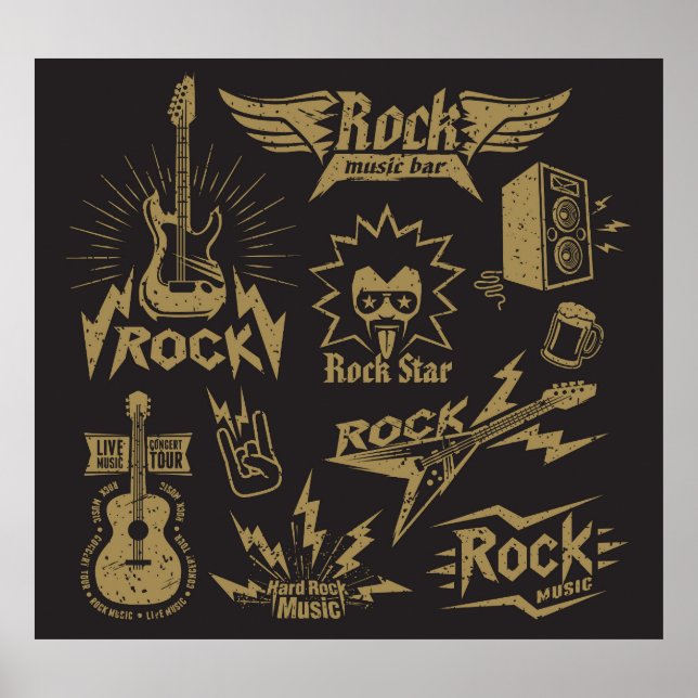 Energetic rock musik essence poster (Framsidan)