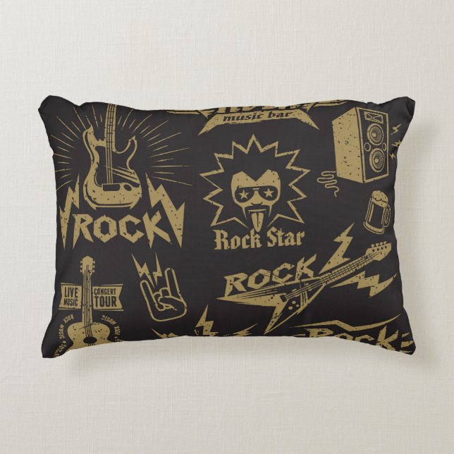 Energetic rock musik essence prydnadskudde (Framsidan)