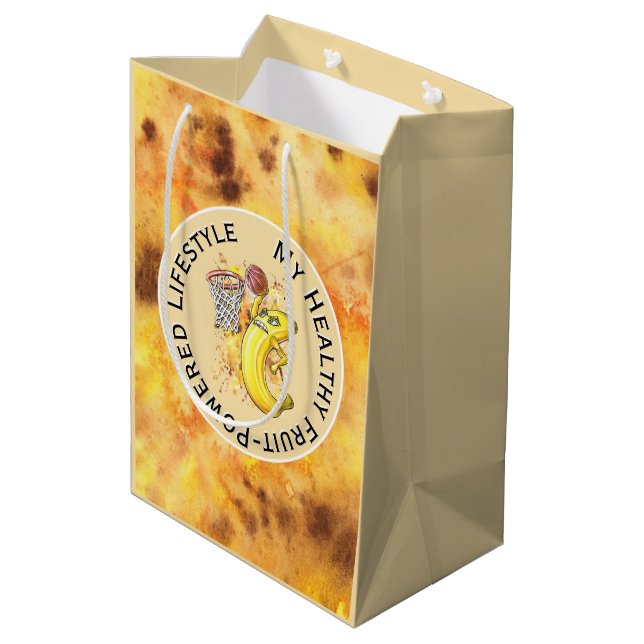 Energetisk Banana Slam dunk Fruit-Fueled Roligt 🍌 (Baksidan Vinklad)