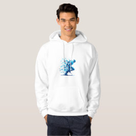Energetisk blå för idrottsentusiaster hoodie
