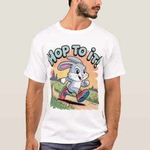 Energetisk bunny i körningsskon t shirt