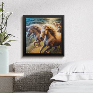 Energetiska hästdjur: ett galloping Grace Poster
