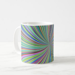 Energetiskt färgstarkt ribbon Sunburst Kaffemugg