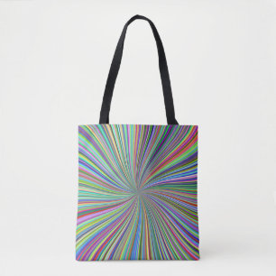 Energetiskt färgstarkt ribbon Sunburst Tygkasse