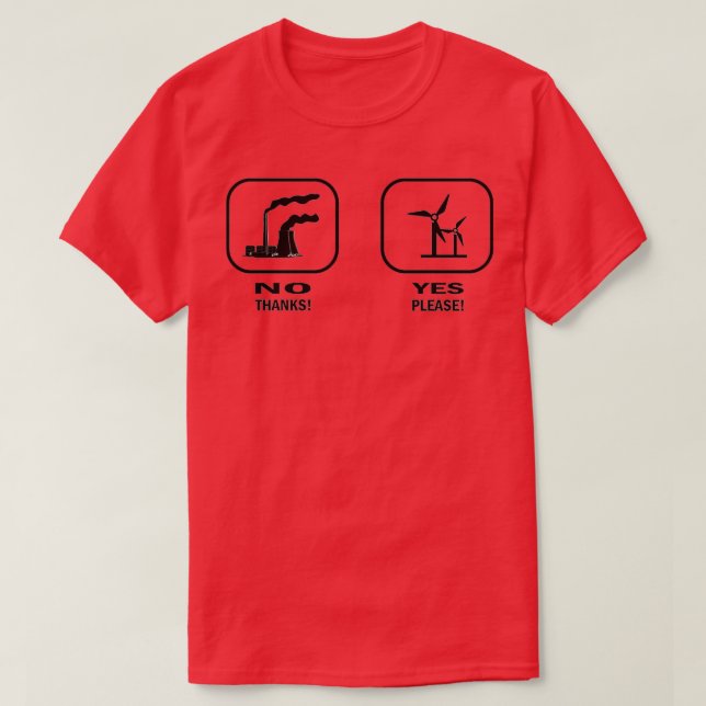 Energi brukade vara fossilt jämfört med förnybar e t shirt (Design framsida)