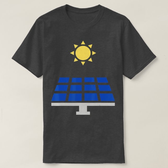 Energi för förnybara energikällor från solpanelens t shirt (Design framsida)