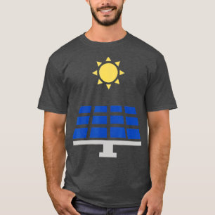 Energi för förnybara energikällor från solpanelens t shirt