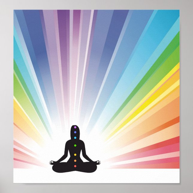 energi från chakra system yoga yogi zen aura ohm c poster (Framsidan)