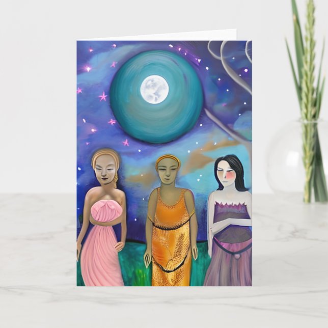 Energi i Måne | Celestial Artwork Kort (Framsida)