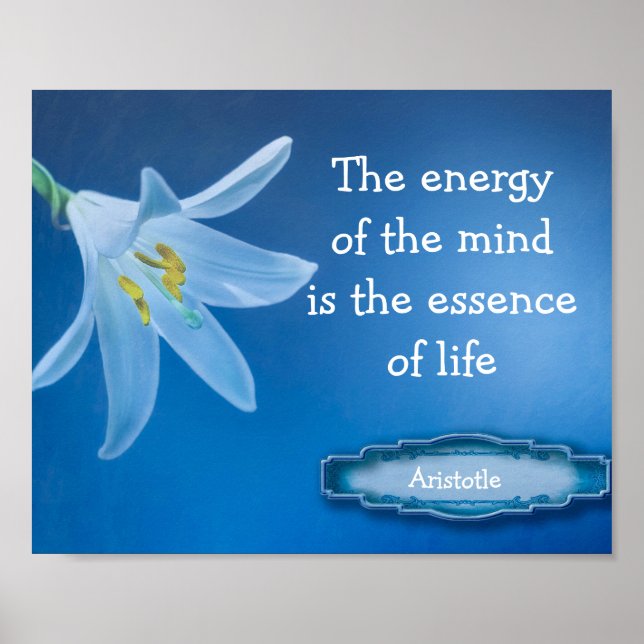 Energi i Mind Aristoteles-citatet Poster (Framsidan)