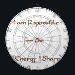 Energi inom: Energifrågor Darttavla<br><div class="desc">Energisnålen inom: Energi spelar roll varför du väljer "Energi inom: Energifrågor"? Bygga upp kärnan av personligt ansvar och personlig positivitet med vår "Power In: Energy Matters"-design. Den här eleganten biet har en träffande guldtextraffertuppsättning mot en ren vit bakgrund. Citatet "Jag är ansvarig för den energi jag " är en kraftfull...</div>