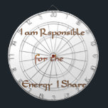 Energi inom: Energifrågor Darttavla<br><div class="desc">Energisnålen inom: Energi spelar roll varför du väljer "Energi inom: Energifrågor"? Bygga upp kärnan av personligt ansvar och personlig positivitet med vår "Power In: Energy Matters"-design. Den här eleganten biet har en träffande guldtextraffertuppsättning mot en ren vit bakgrund. Citatet "Jag är ansvarig för den energi jag " är en kraftfull...</div>