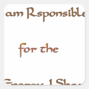 Energi inom: Energifrågor Fyrkantigt Klistermärke