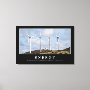 Energi: Inspirera citationstecken Canvastryck