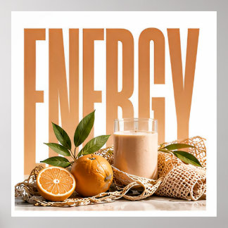 Energi Lyx Wellness Redaktionell Grafik Poster