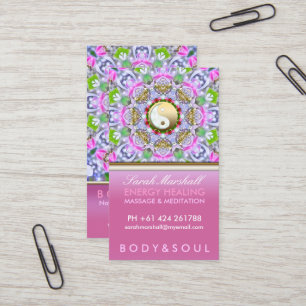 Energi som läker den Holistic rosa Visitkort