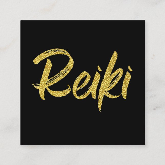 *~*energi som läker ledar- Reiki eller praktiker Fyrkantigt Visitkort (Framsida)
