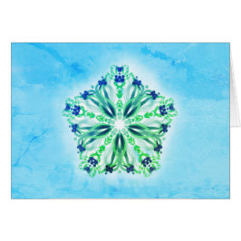 *~*energi som läker turkos & den indigoblå hälsningskort