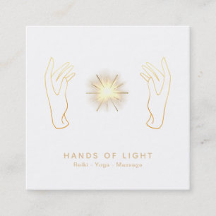 *~*energi som lätt läker händerboll av Reiki Fyrkantigt Visitkort