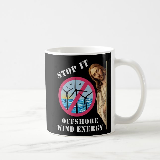 Energi till havs - stoppa Vinden Jesus Kaffemugg (Höger)