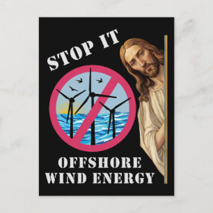 Energi till havs - stoppa Vinden Jesus Vykort