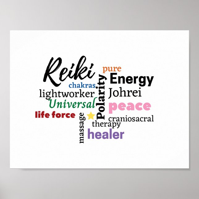 Energiarbetare och massage Therapist Wall Art Poster (Framsidan)