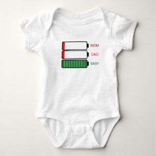 Energibatterier för Mamma Pappa Baby T Shirt