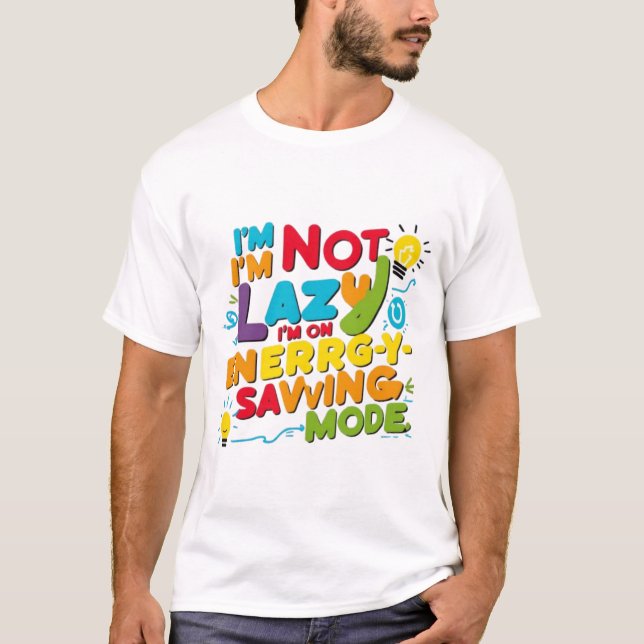 Energibesparingsläge aktiverat t shirt (Framsida)