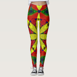 Energiblommadamasker Leggings