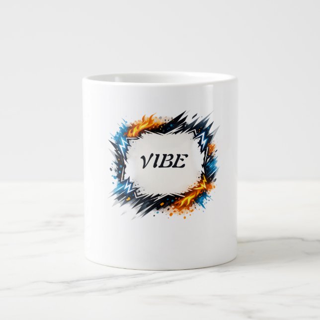 Energicirkeln – Anpassningsbar textdesign Jumbo Mugg (Framsidan)