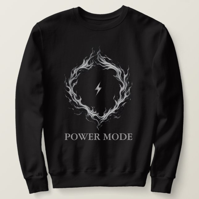 Energicirkelsweatshirt – Anpassningsbar text Lång Ärmad Tröja (Design framsida)