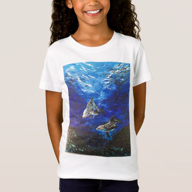 Energidelfinen lurar T-tröja T Shirt (Framsida)
