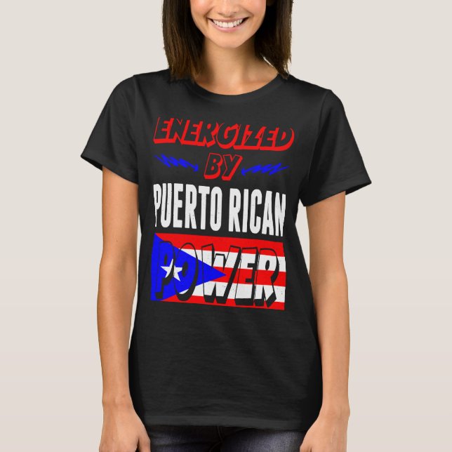 Energidriven av Puerto Rican Power Patriotism T Shirt (Framsida)