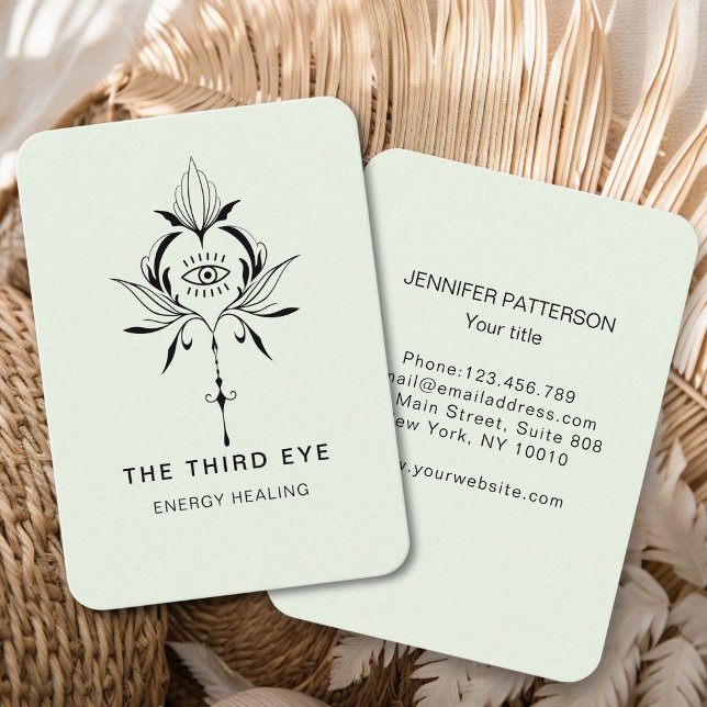 Energie Heiler Reiki Andlig Affärskort Visitkort (Energie Heiler Reiki Spiritual Business Card)