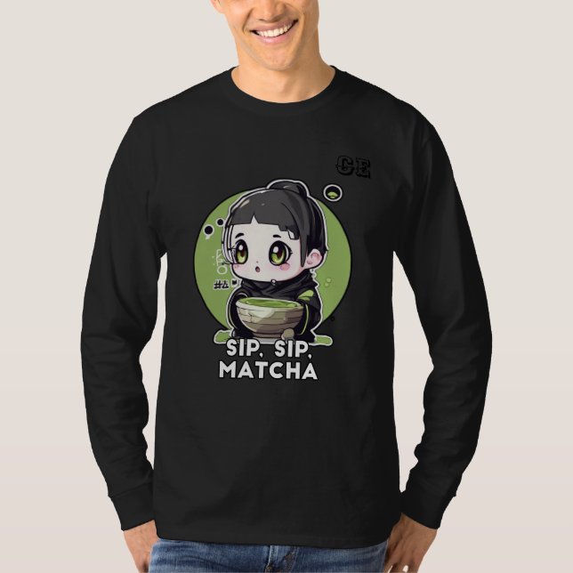 Energiera din dag med Matcha Grönt Tea T Shirt (Framsida)
