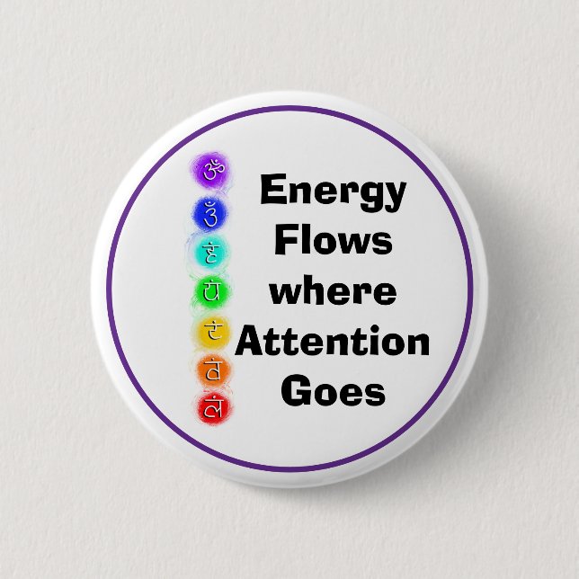 Energiflöde Chakra-justering Andlig medvetenhet Knapp (Framsida)