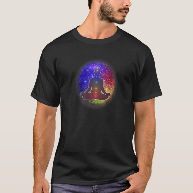 Energiflödesradians Chakra Meditation T Shirt (Framsida)