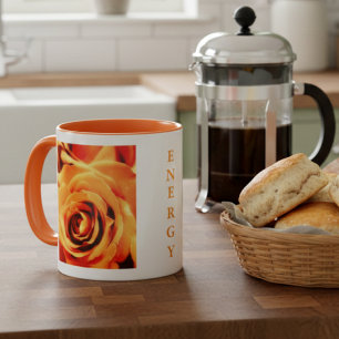 Energigula rosor 11oz Tvåtons mugg orange