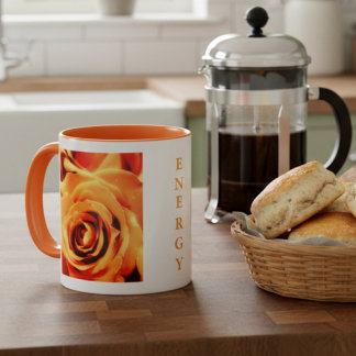 Energigula rosor 11oz Tvåtons mugg orange