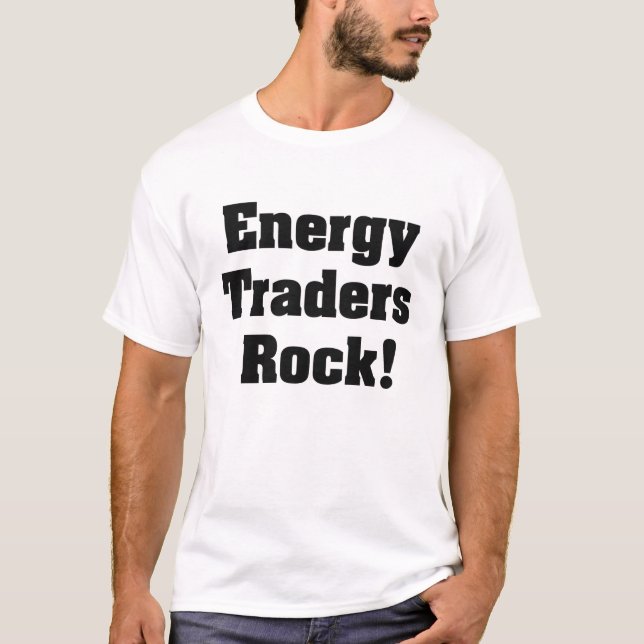 Energihandlare rockar! t-shirt (Framsida)