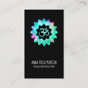 *~* Energilampor Lotus Mandala Aum om symbol Visitkort