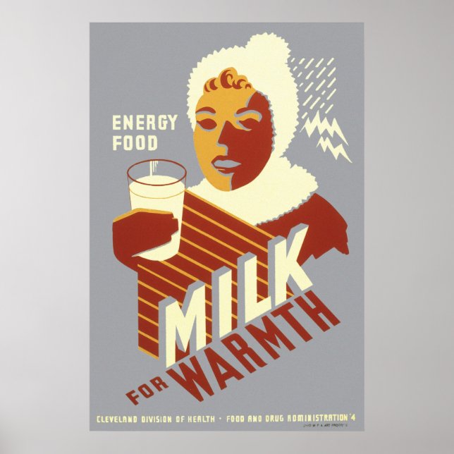 Energimat Mjölk för uppvärmning Poster (Framsidan)
