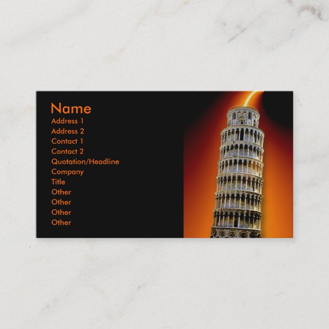 Energiprofilkort Visitkort (Framsida)